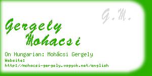 gergely mohacsi business card