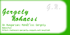 gergely mohacsi business card